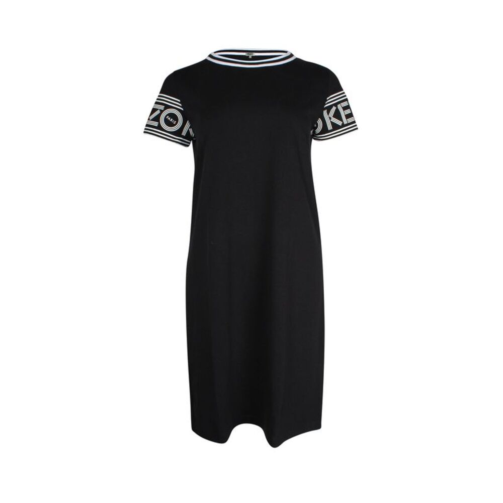 Kenzo Logo Printed T-shirt Dress in Black Cotton